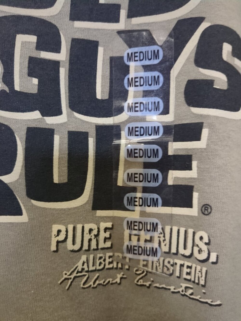 Vintage Old Guys Rule Einstein Shirt Sleeve Tee Shirt - Picture 6 of 10